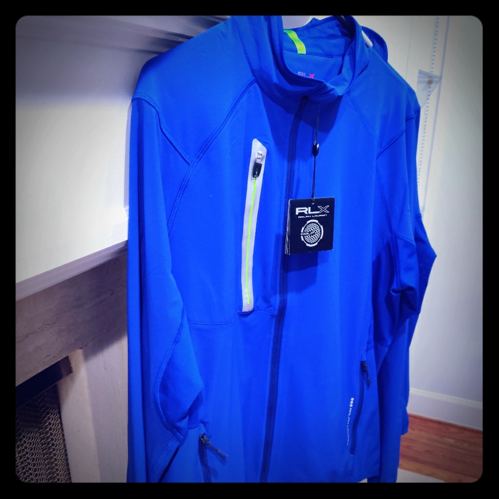 Mens's Ralph Lauren RLX Golf Jacket Packable Blue